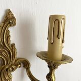 Paire d'appliques en laiton style rocaille