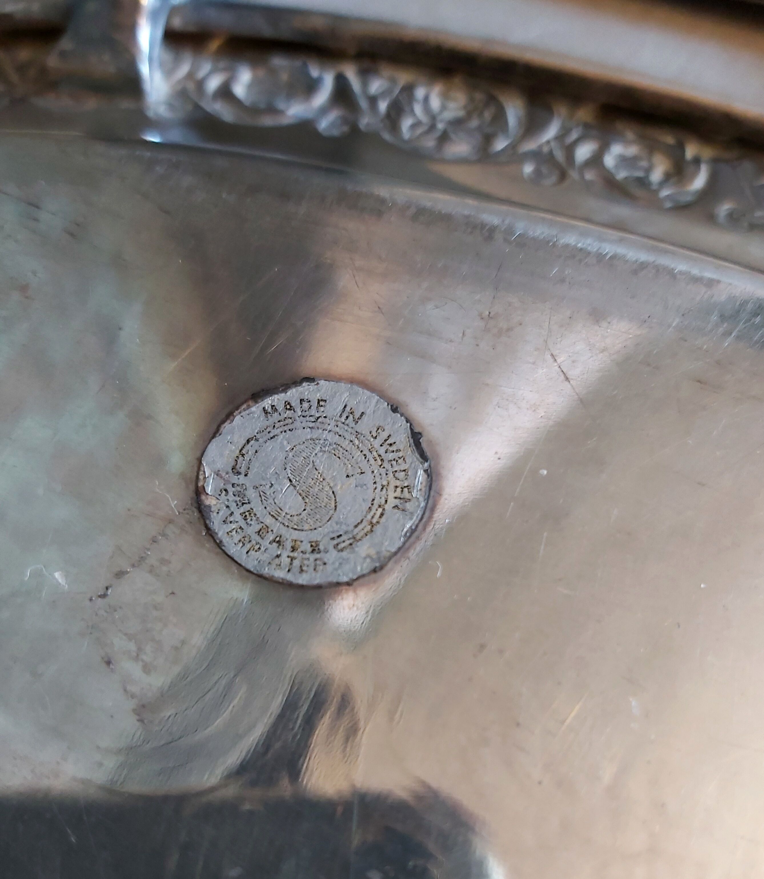 Vintage Swedish tray, silver plated