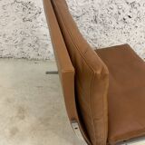 Scandinavian gold leather fireside chair, BO-561 by Preben Fabricius & Jørgen Kastholm