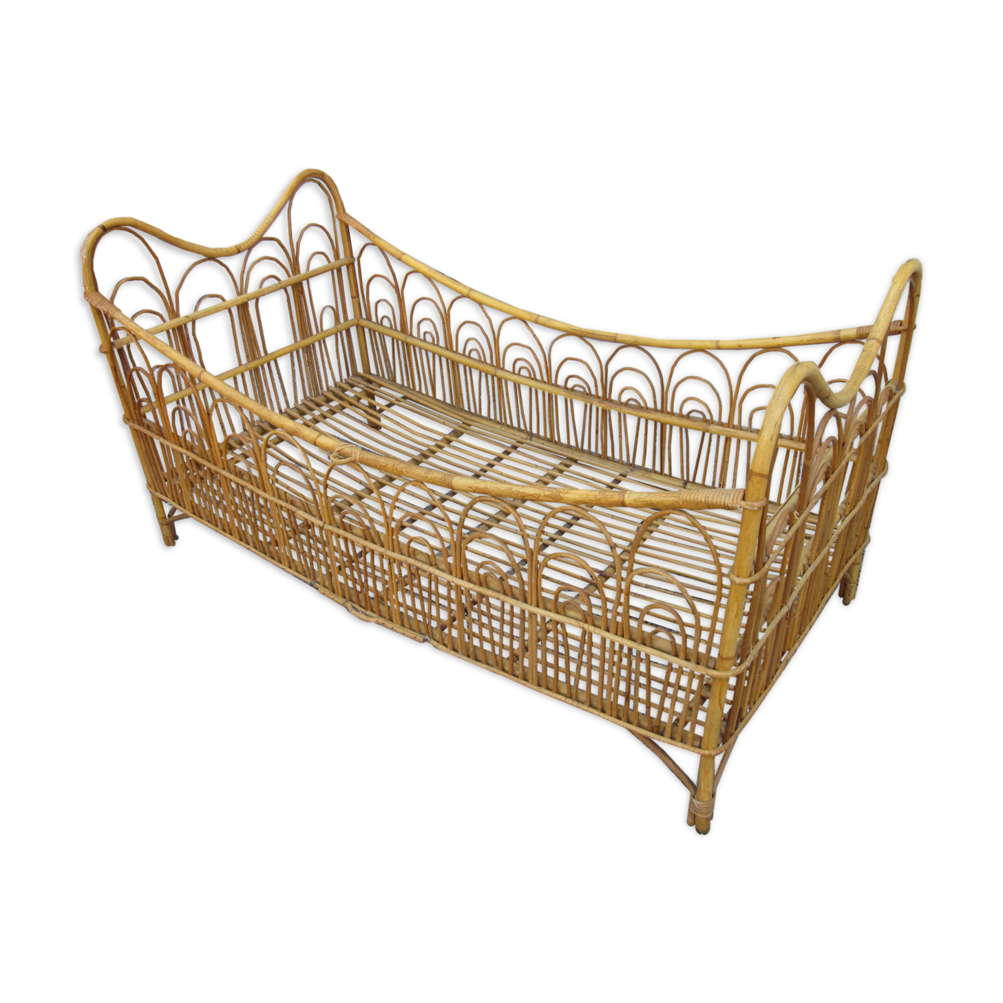 Rattan bed child of the 60s