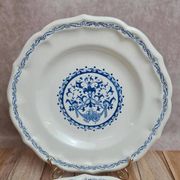 Paire d’assiettes Gien modèle Rouen bleu – décor classique