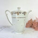 Vintage tea set in golden white porcelain CHAUVIGNY LIMOGES
