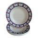 Set of 4 Vincennes earthenware soup plates, Paris.