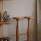 Set of 3 oak bar stools, mid-century Danish modern, Rainer Daumiller, 1960s.