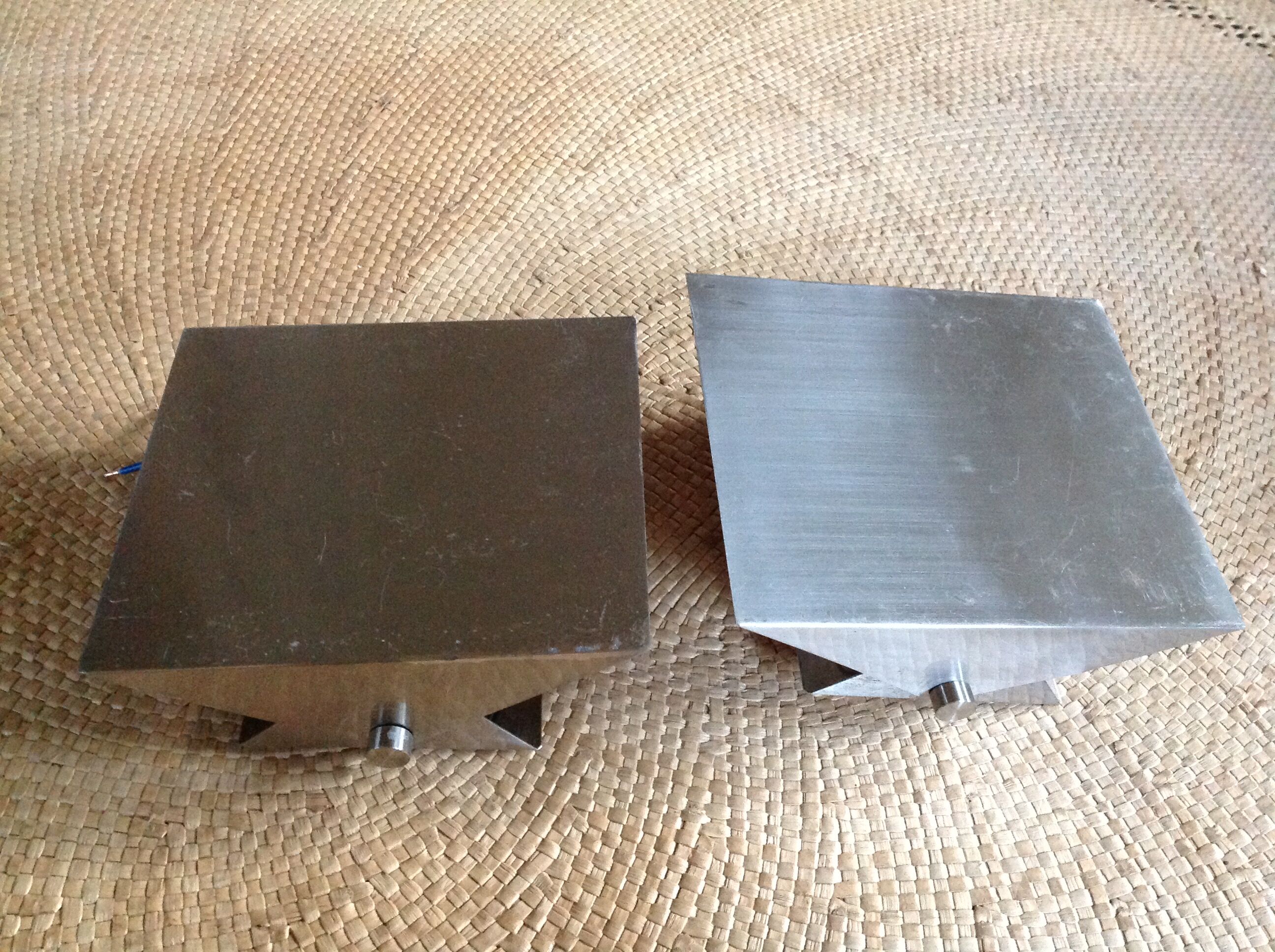 Pair of metal wall light