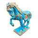 Cheval en céramique émaillée craquelée vintage