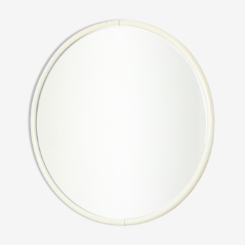 Miroir rond années 1960 vintage inda italie plastique blanc 46cm