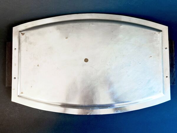 Service à thé & café art déco en métal argenté et ébène