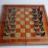 Christoforus Sklavenitis bronze chess set, Minoan theme, 51 cm