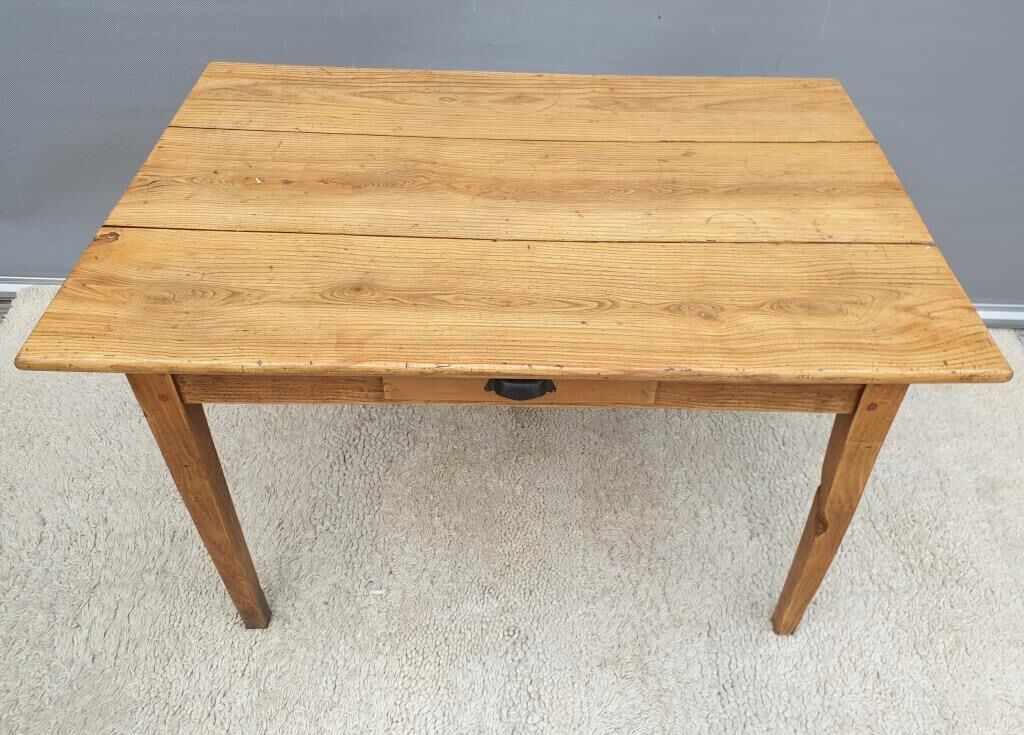 Desk table Oak knotted 1925 false drawer