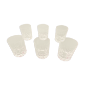 6 crystal whiskey glasses from Baccarat, Rotary model.