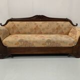 Empire style bench in mahogany and veneer, 19th century