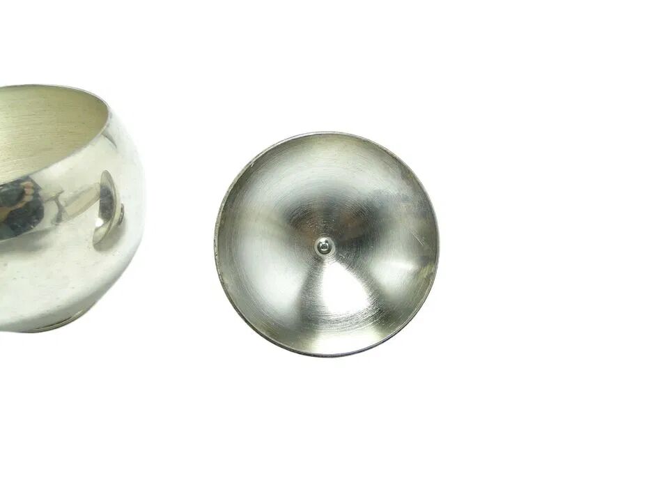 AAC Sugar Bowl mid-century modern, silver-plated brass, Poland, 1960s