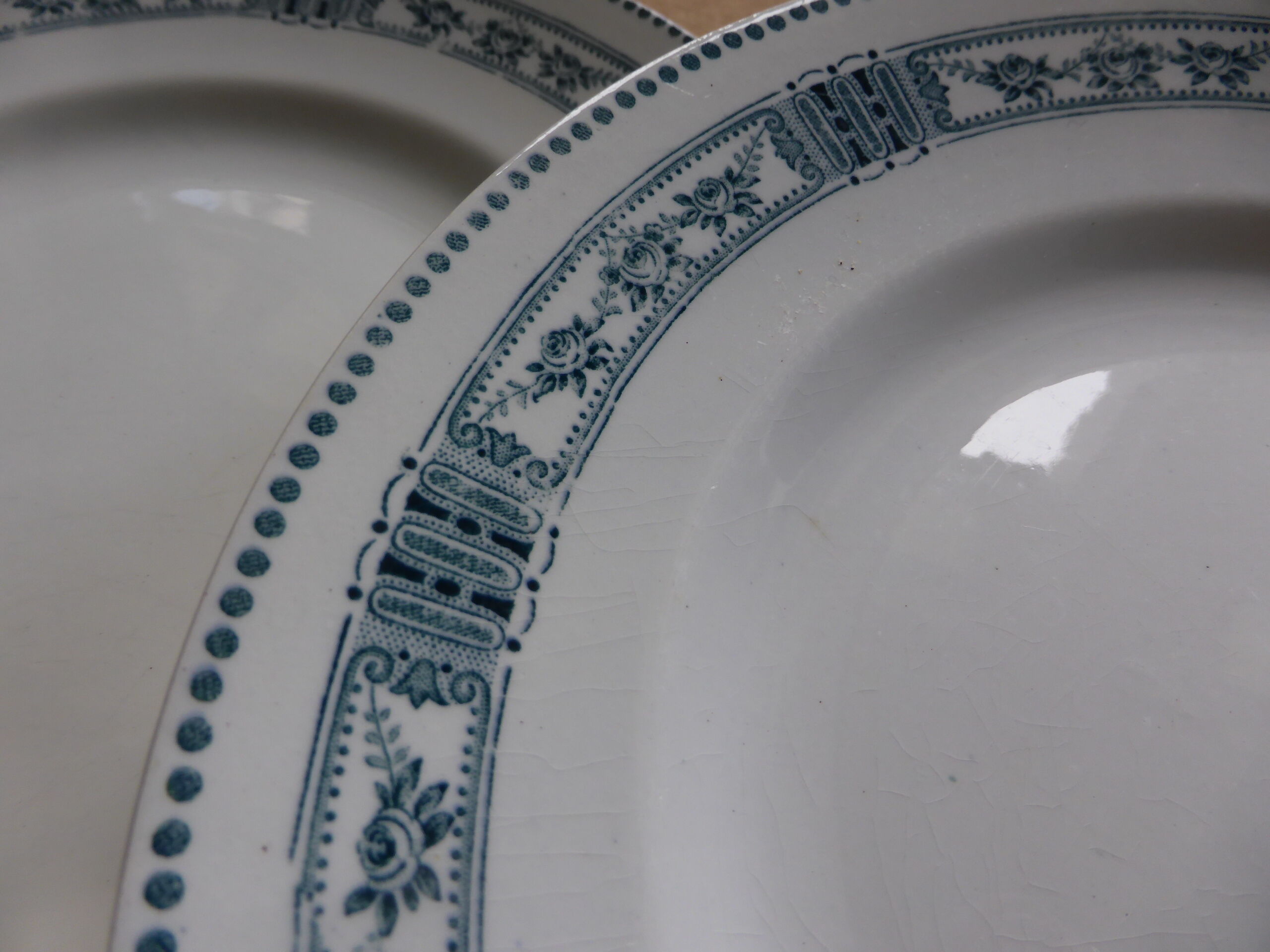 6 flat plates in iron earth Moulin des Loups model Pasteur