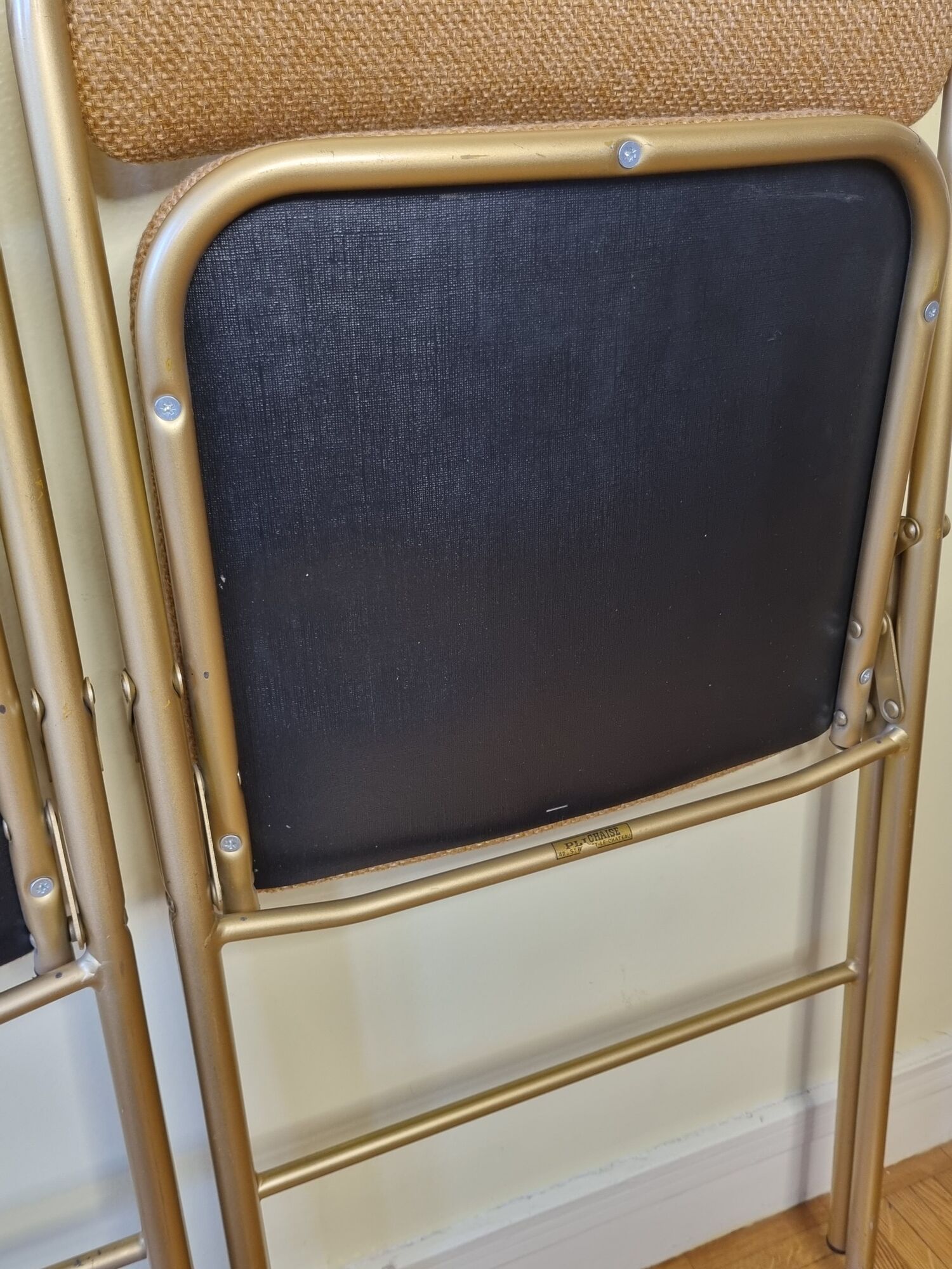 Pair of folding chairs "Plichaise" Souvignet, made in France