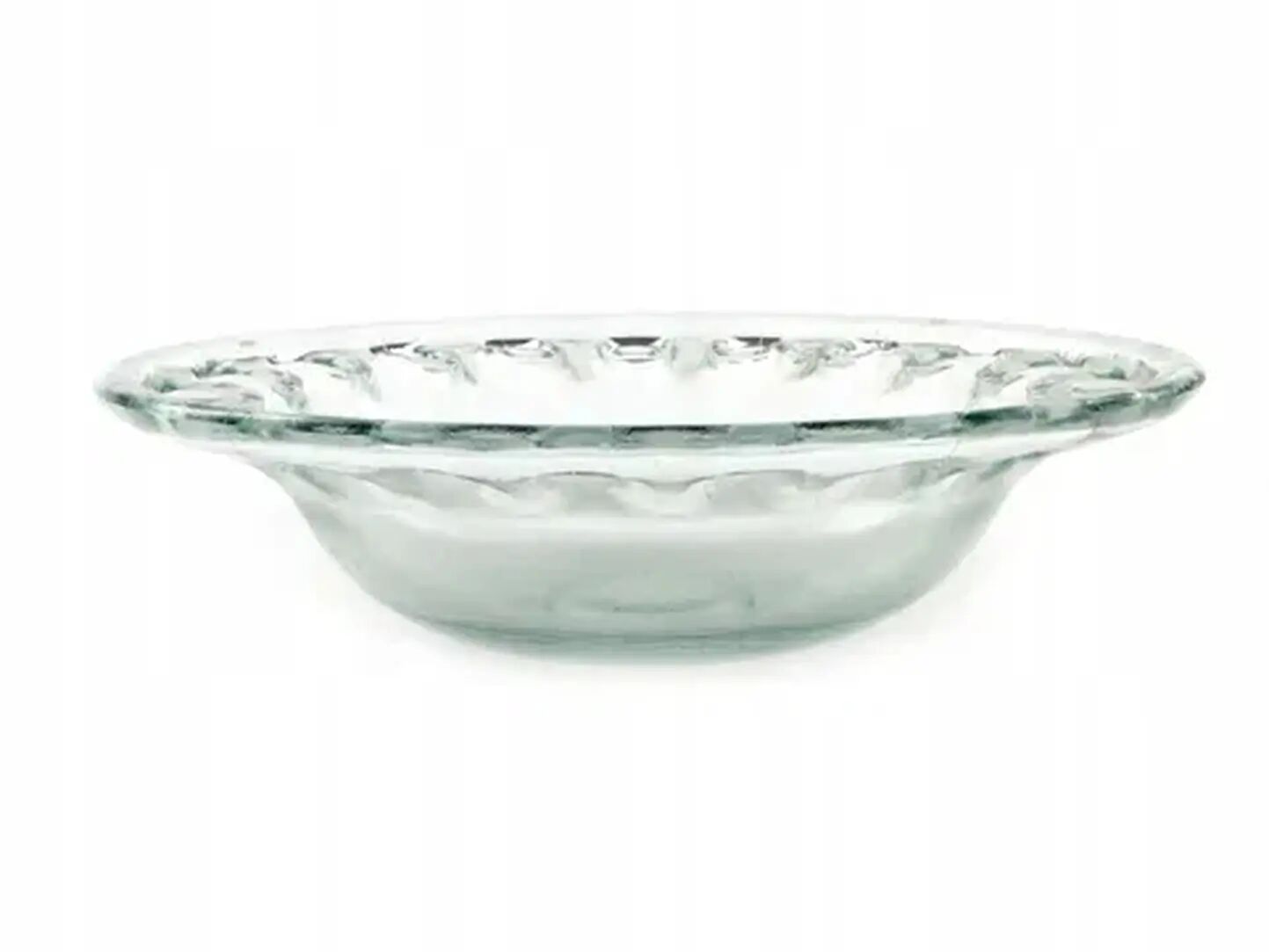 Minimalist pressed glass platter, Japan, 1990s
