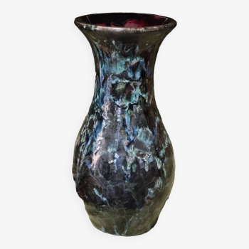 Vase en gres emaille