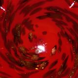 Multi-layer Murano pocket emptier encrusted with gold glitter
