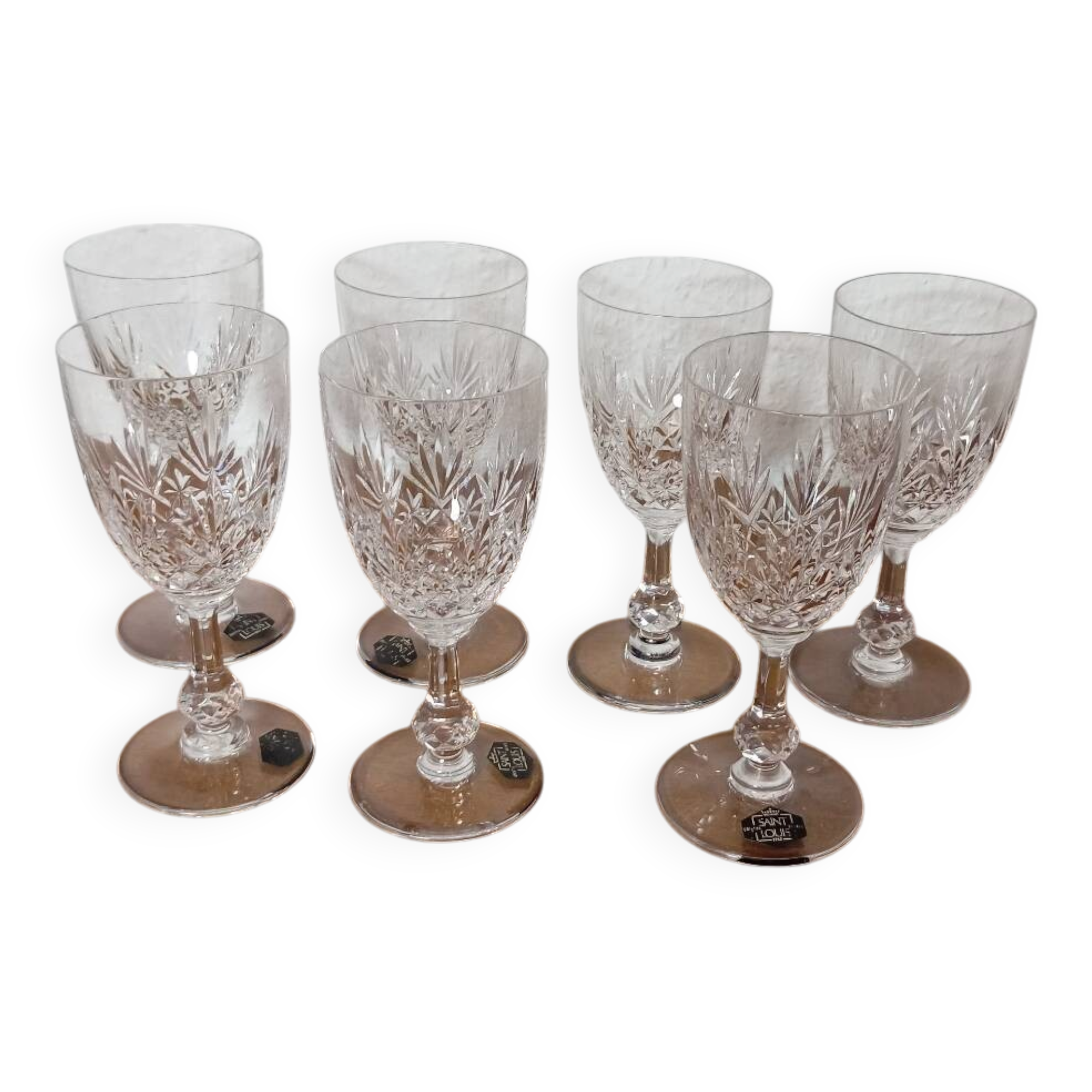 7 Saint Louis Crystal glasses