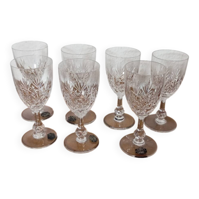 7 verres en cristal Saint Louis