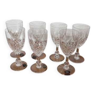 7 verres en cristal Saint Louis