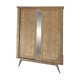 Armoire penderie vintage des années 60 en chêne brut