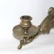 Pair of wall candle holders in brass
