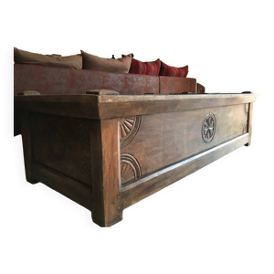 Coffre En Bois Massif Recyclé Grand Modèle - 90 X 45 X 45 Cm, Loquet Métal | Déco Rangement Salon Chambre