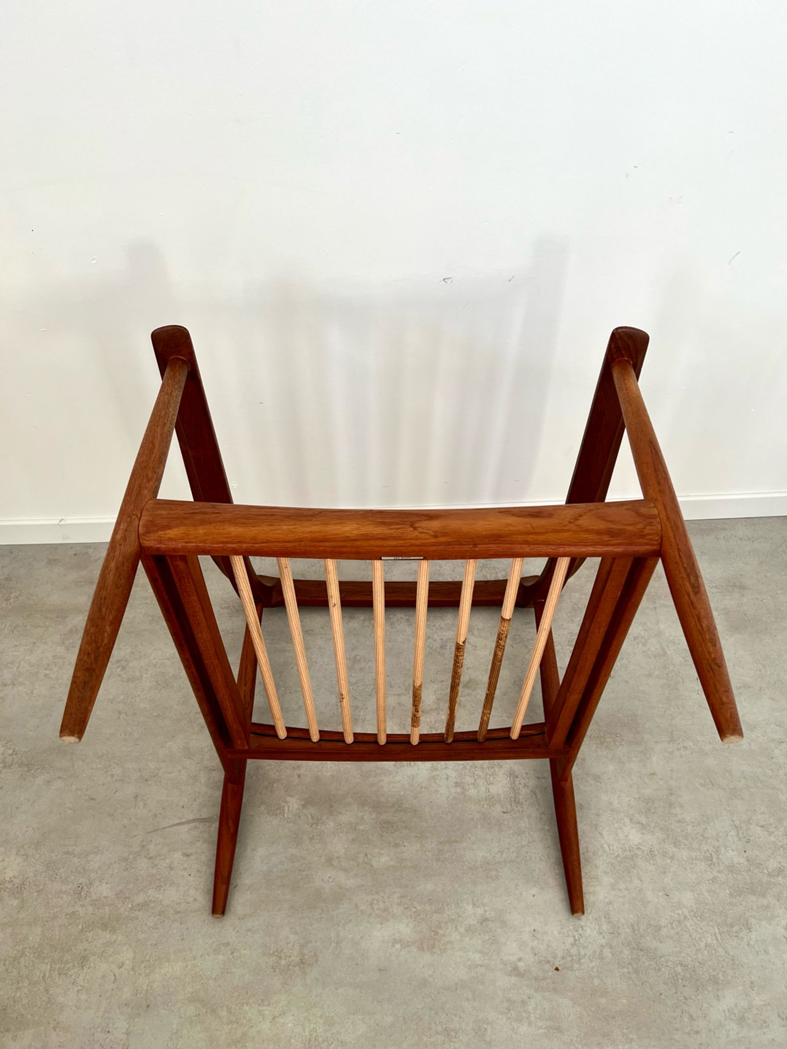 Old vintage teak armchair design Walter Knoll for Knoll Antimott Germany 1960s