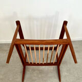 Old vintage teak armchair design Walter Knoll for Knoll Antimott Germany 1960s