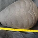 Art Deco /1910/40 moulded pressed smoked vase (30 cm)