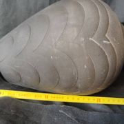 Art Deco /1910/40 moulded pressed smoked vase (30 cm)