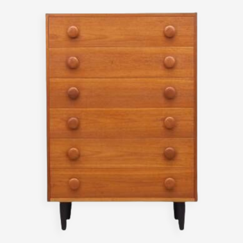 Teak chest of drawers, Danish design, 1960s, production: Denmark