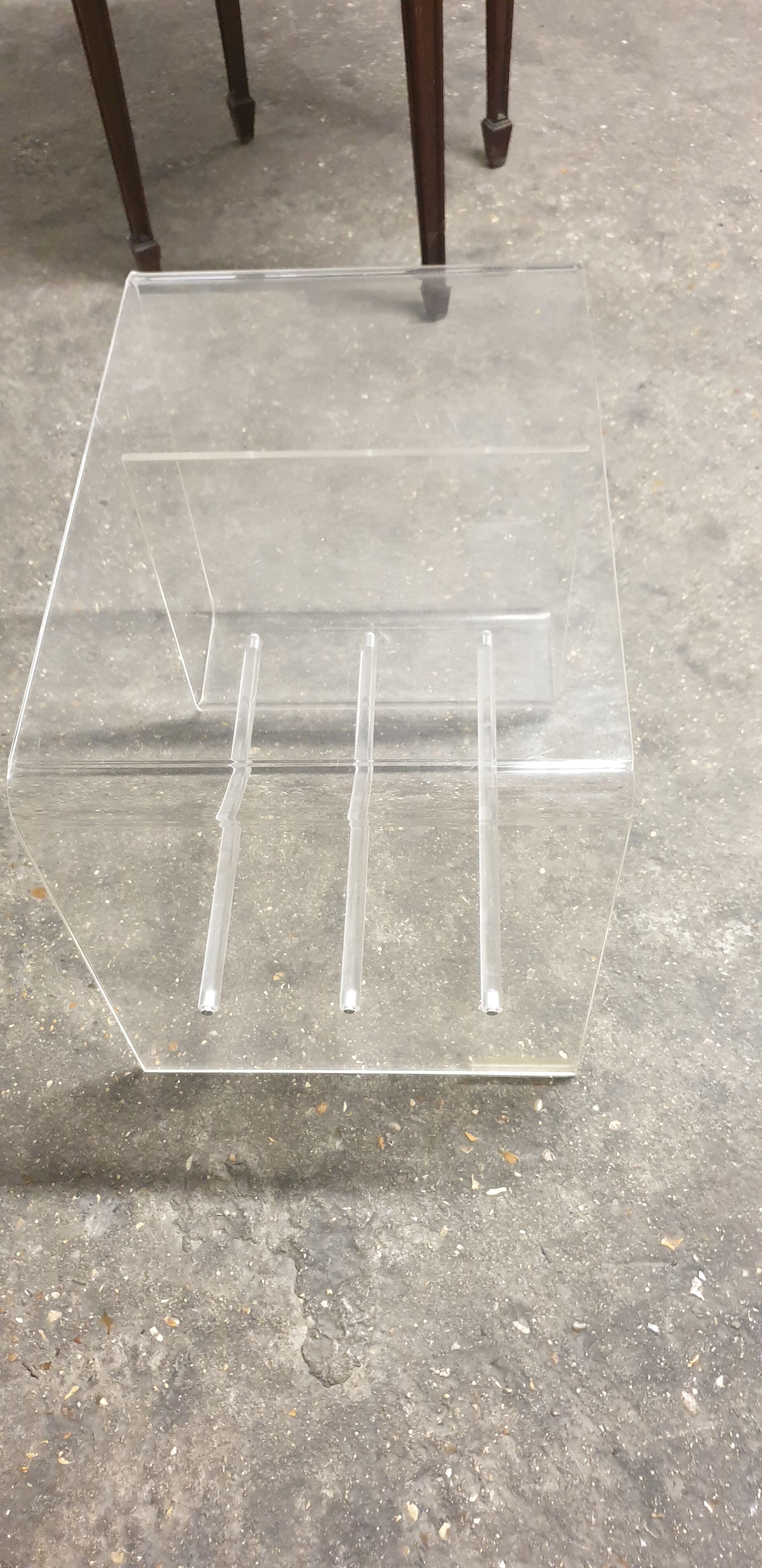 Vintage Plexiglas coffee table David Lange