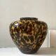 Large Hutschenreuther vase signed, blown glass in tortoiseshell style like Murano.