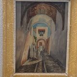 Orientalist painting watercolor tunisia north africa g-trombik 1939