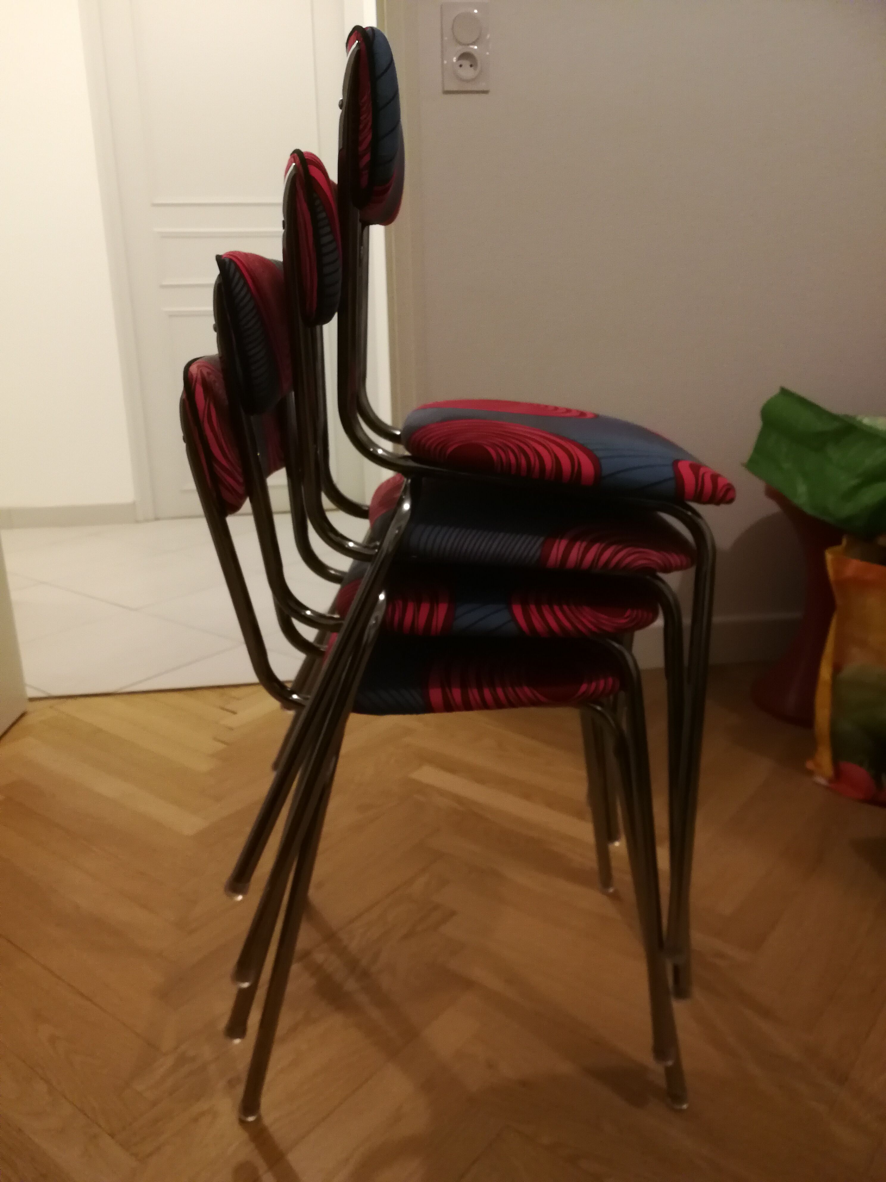 Wax fabric chair