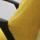 1950s armchair in yellow velour, completly restored