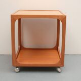 Table d'appoint cube des années 1960 en merisier, Wilhelm Renz
