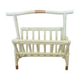 Magazine rack Wicker 'Mint & Gold'