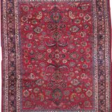 Handmade antique Persian Mashad rug 8.7' x 11' (265cm x 335cm) 1910s - 1B461