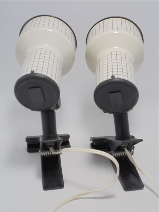 Pair of vintage clip-on spotlights