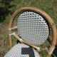 Lot of 4 chairs bistro terrace "Parisian" rattan and braiding