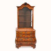 Small Dutch display cabinet in floral marquetry.