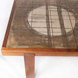 Coffee table in teak with tiles of Danish design, 1960s