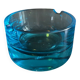 turquoise glass ashtray 1970