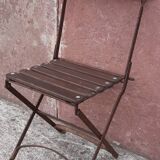 Foldable wrought iron chair
