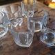 Set of 6 vintage faceted whisky glasses from the 70s-80s