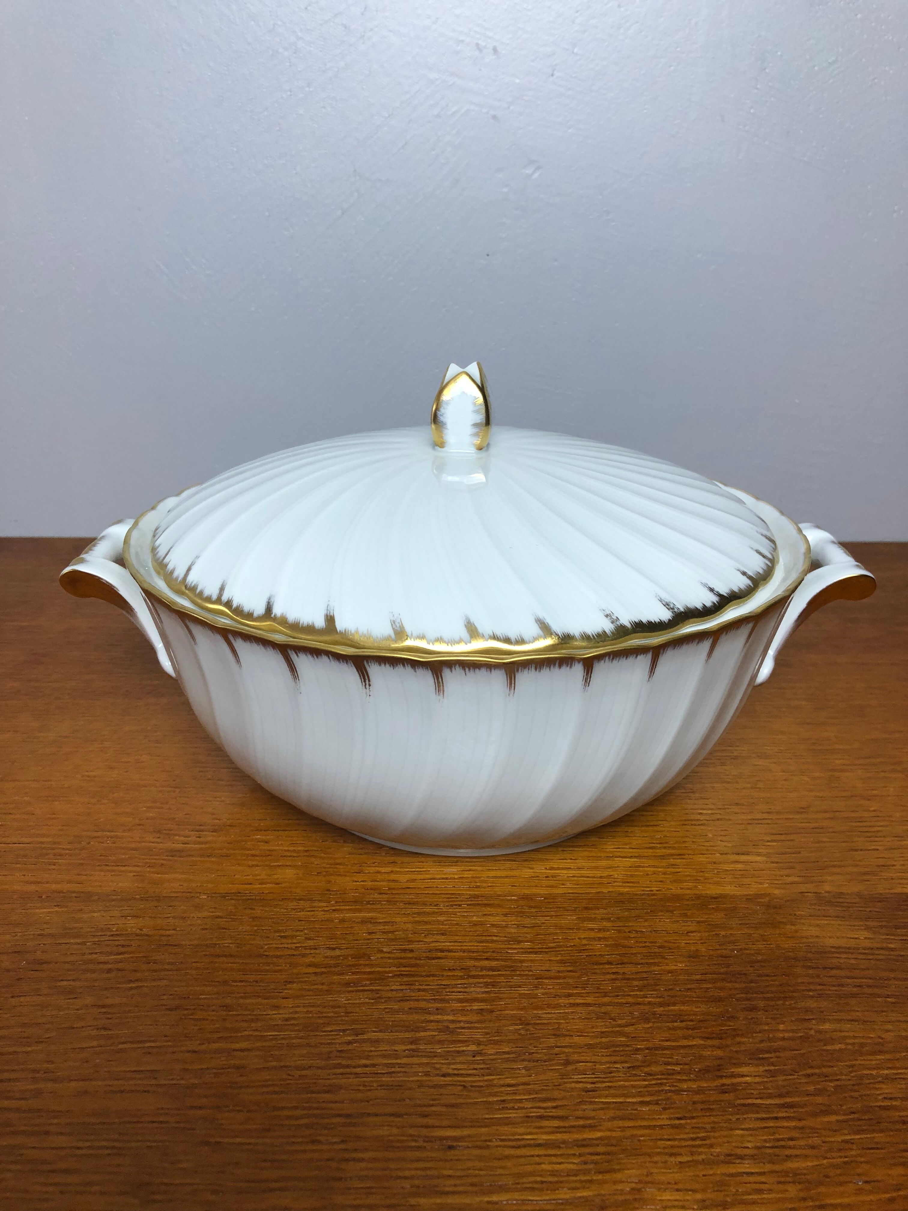 Limoges porcelain soup bowl, Bernardaud