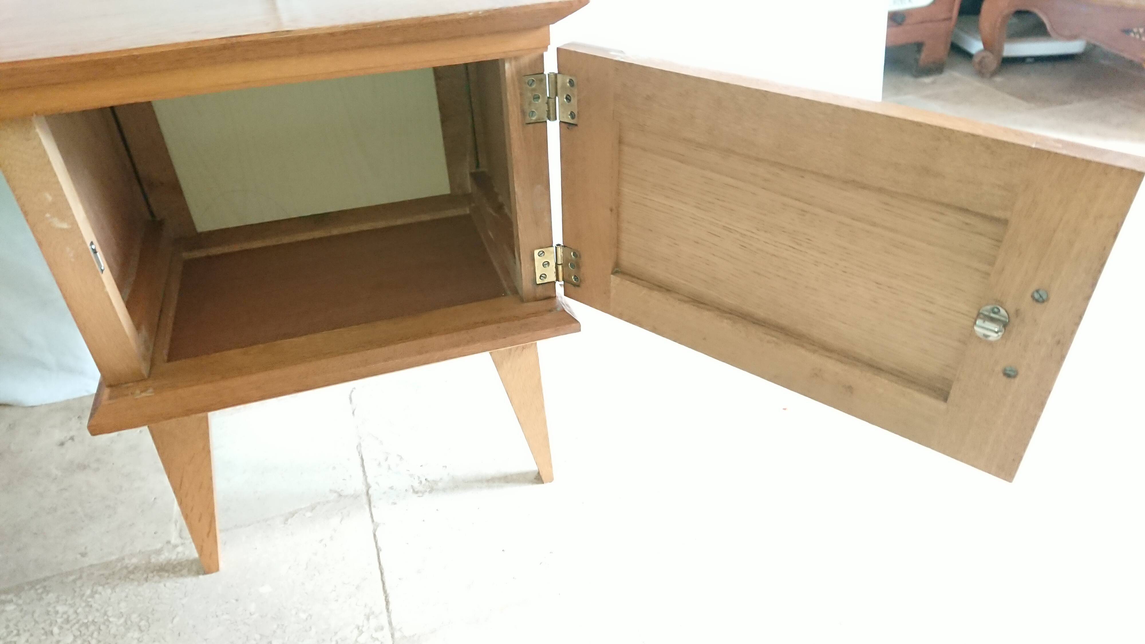 Light oak bedside table